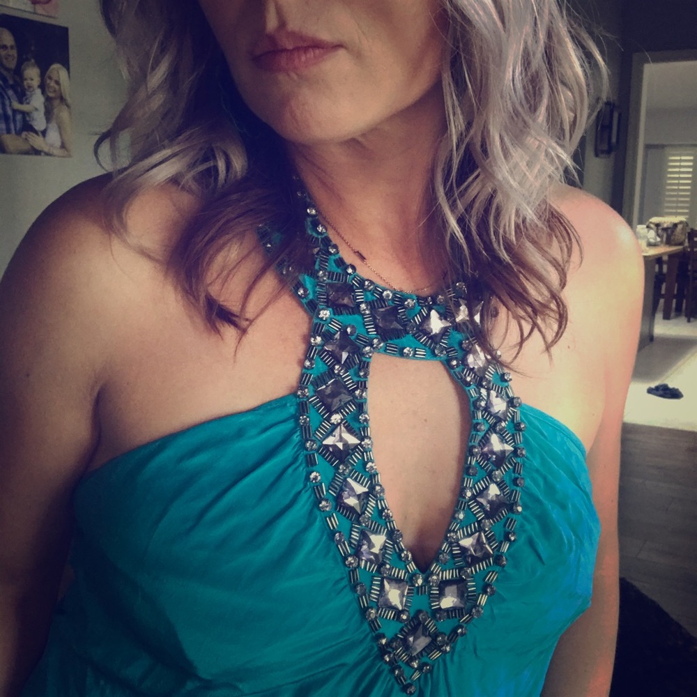 Bebe dressy keyhole top